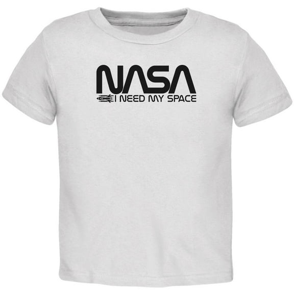 NASA Worm I Need My Space Toddler T Shirt White 4T