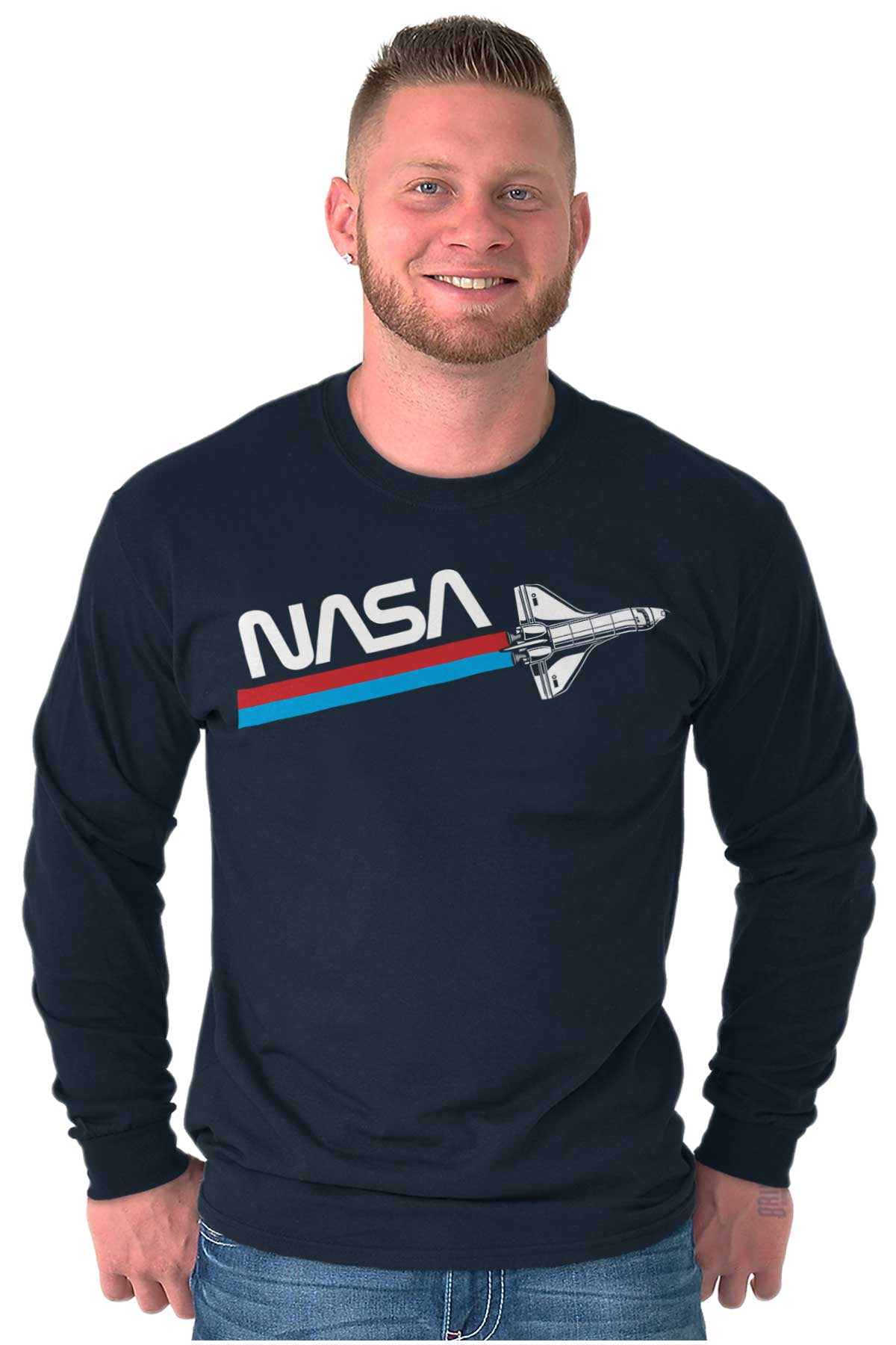 NASA Worm Logo American Space Shuttle Long Sleeve TShirt Men Women ...