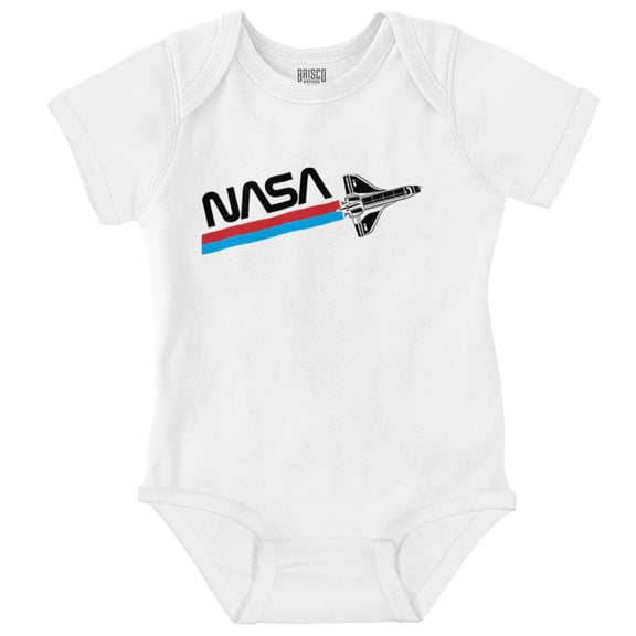 NASA Worm Logo American Space Shuttle Romper Boys or Girls Infant Baby Brisco Brands NB