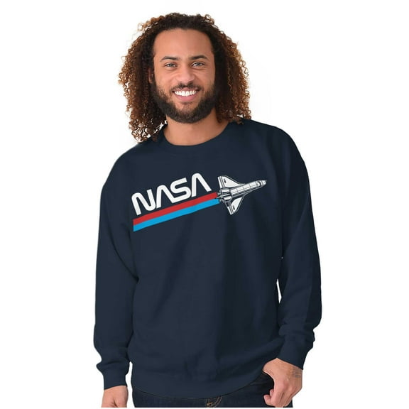 NASA Worm Logo American Space Shuttle Sweatshirt for Men or Women Brisco Brands S