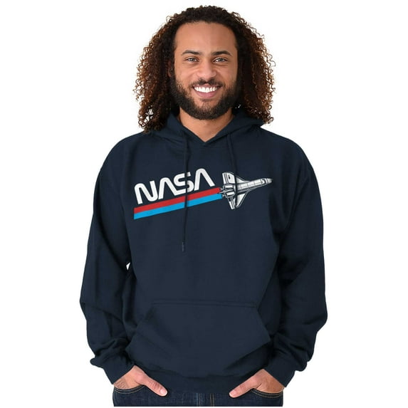 NASA Worm Logo American Space Shuttle Unisex Plus Size Hoodie Brisco Brands 4X