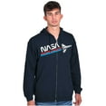thumbnail image 1 of NASA Worm Logo American Space Shuttle Unisex Plus Size Zip Hoodie Brisco Brands 5X, 1 of 5