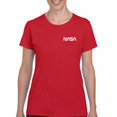 thumbnail image 1 of NASA Worm Logo Crest T-Shirt Astronaut Space Mars Souvenir Emblem Women's Tee, 1 of 7