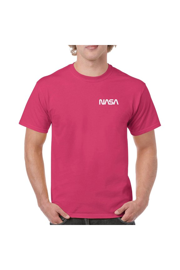 NASA Worm Logo Crest T-shirt Astronaut Space Mars Souvenir Emblem Men's Tee