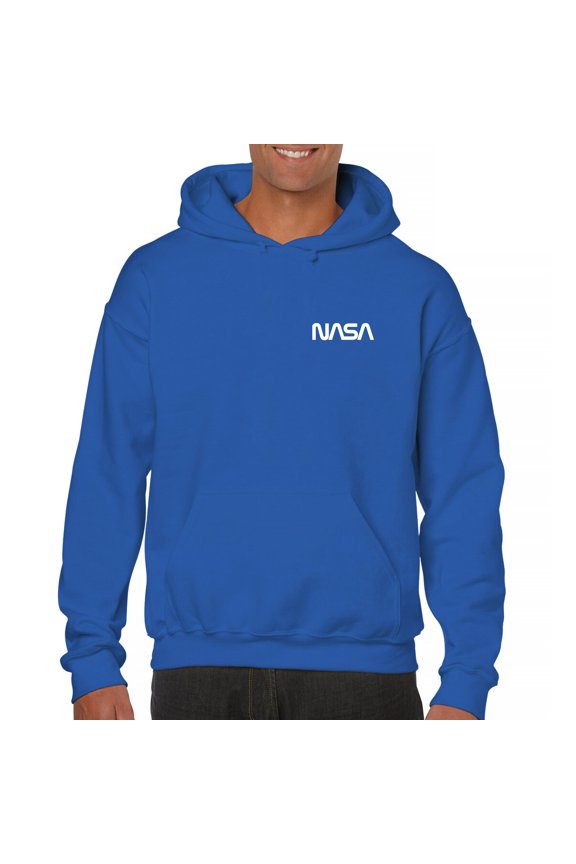 NASA Worm Logo Crest Unisex Hoodie Astronaut Space Mars Souvenir Emblem