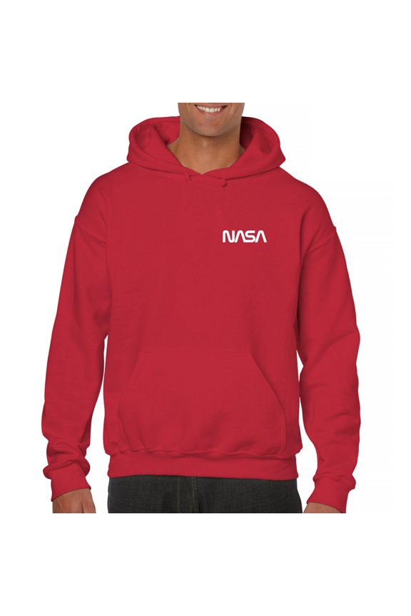 NASA Worm Logo Crest Unisex Hoodie Astronaut Space Mars Souvenir Emblem