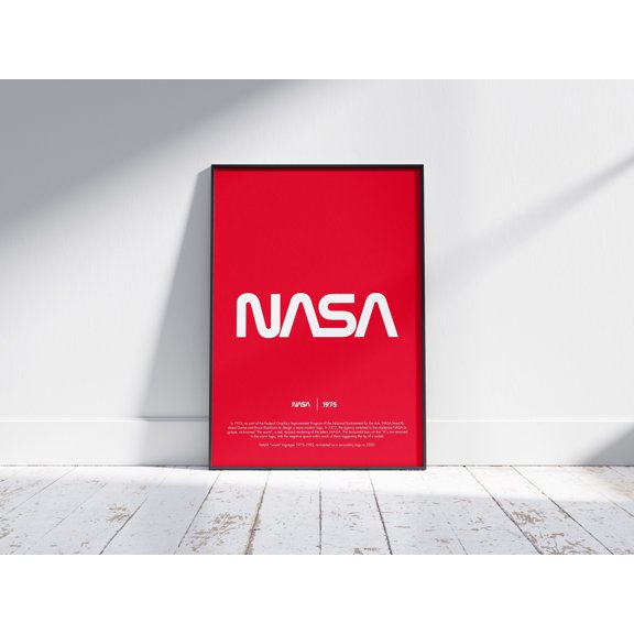 NASA Worm Logo Guideline Logotype Poster