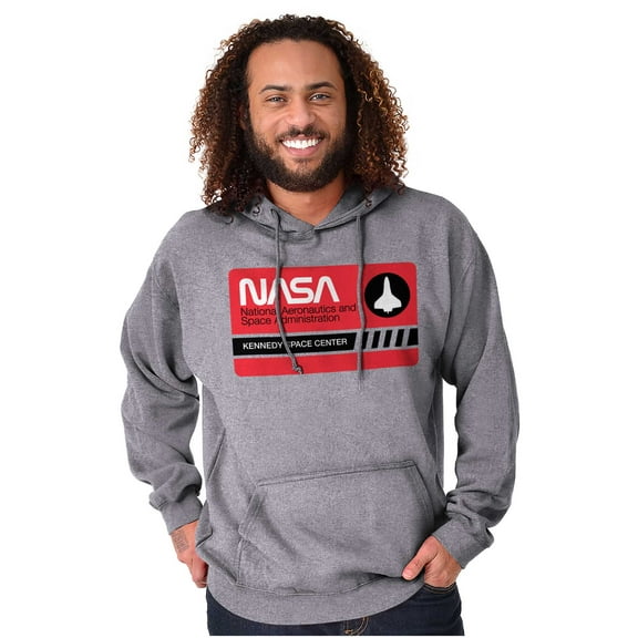 NASA Worm Logo Kennedy Space Center Hoodie Sweatshirt Women Men Brisco Brands S