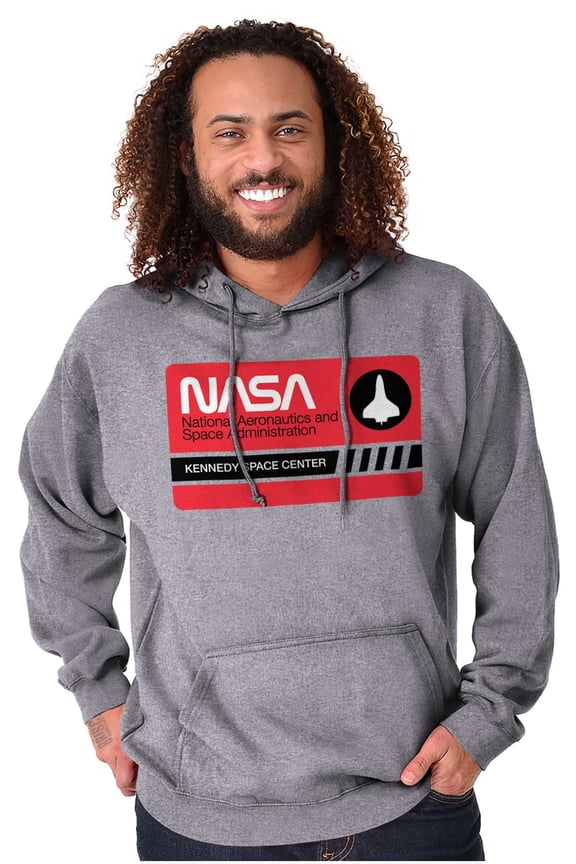NASA Worm Logo Kennedy Space Center Hoodie Sweatshirt Women Men Brisco Brands S