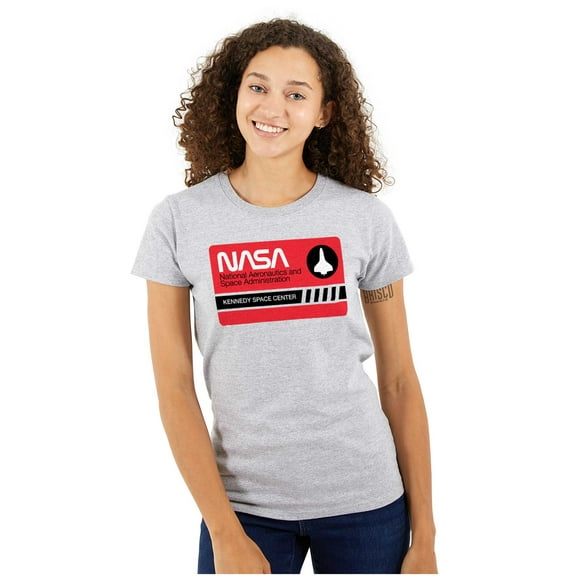 NASA Worm Logo Kennedy Space Center Women's T Shirt Ladies Tee Brisco Brands S
