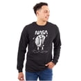 thumbnail image 1 of NASA Worm Logo Moon Space Shuttle Long Sleeve TShirt Men Women Brisco Brands S, 1 of 6