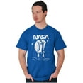 thumbnail image 1 of NASA Worm Logo Moon Space Shuttle Men's Graphic T Shirt Tees Brisco Brands 3X, 1 of 3