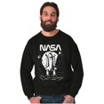 thumbnail image 1 of NASA Worm Logo Moon Space Shuttle Sweatshirt for Men or Women Brisco Brands S, 1 of 5