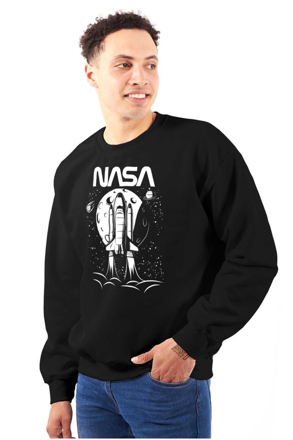 Worm Logo Moon Space Shuttle Unisex Plus Size Sweatshirt Brisco Brands 3X