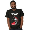 thumbnail image 1 of NASA Worm Logo Outer Space Astronaut Men's Graphic T Shirt Tees Brisco Brands S, 1 of 4