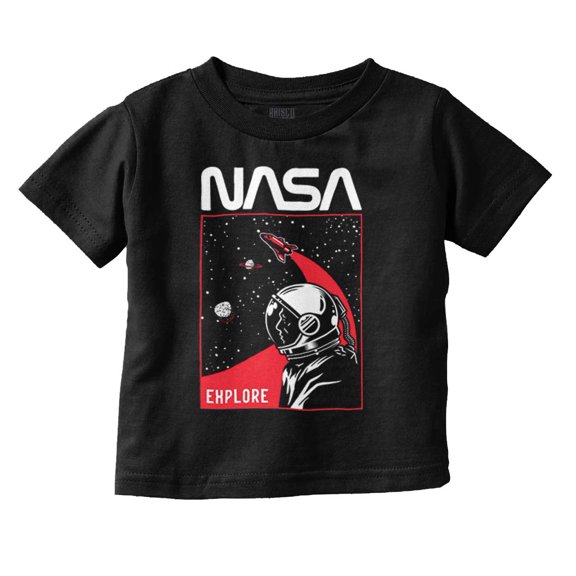 NASA Worm Logo Outer Space Astronaut Toddler Boy Girl T Shirt Infant Toddler Brisco Brands 3T