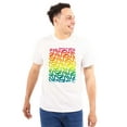 thumbnail image 1 of NASA Worm Logo Rainbow Gradient Men's Graphic T Shirt Tees Brisco Brands M, 1 of 4