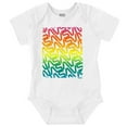 thumbnail image 1 of NASA Worm Logo Rainbow Gradient Romper Boys or Girls Infant Baby Brisco Brands 24M, 1 of 6