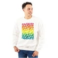 thumbnail image 1 of NASA Worm Logo Rainbow Gradient Unisex Plus Size Sweatshirt Brisco Brands 3X, 1 of 5
