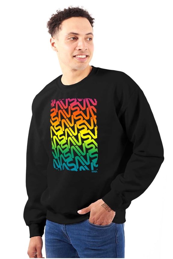 Worm Logo Rainbow Gradient Unisex Plus Size Sweatshirt Brisco Brands 4X