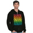thumbnail image 1 of NASA Worm Logo Rainbow Gradient Unisex Plus Size Zip Hoodie Brisco Brands 4X, 1 of 5