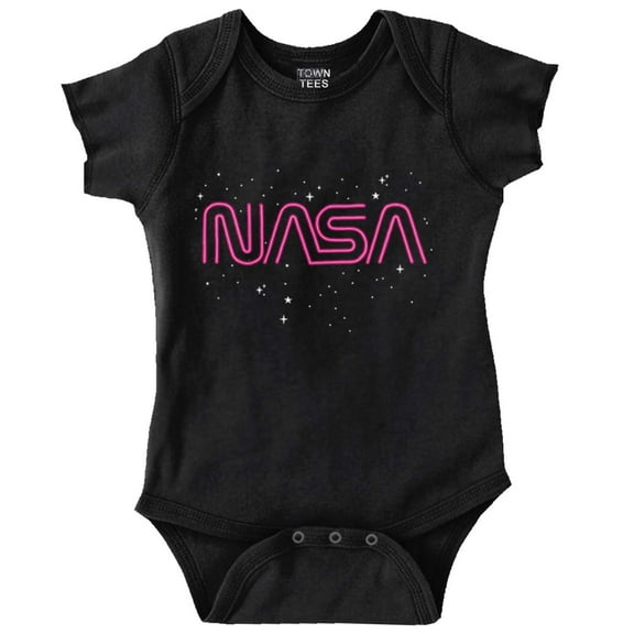 NASA Worm Logo Star Constellation Romper Boys or Girls Infant Baby Brisco Brands 12M