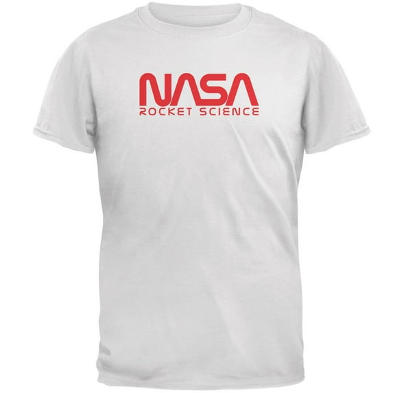 NASA Worm Rocket Science Mens T Shirt White SM