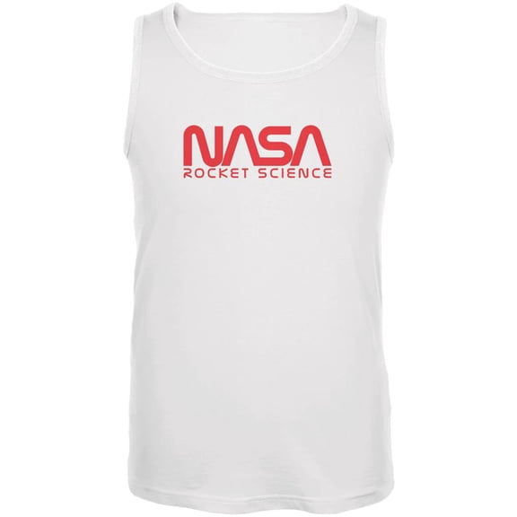 NASA Worm Rocket Science Mens Tank Top White 3X-LG