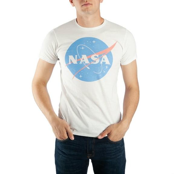 NASA logo Men's White Tee - S