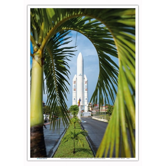 NASA's James Webb Telescope Prelaunch Dec. 25, 2021 - NASA Color Photo - Master Art Print 10in x 14in
