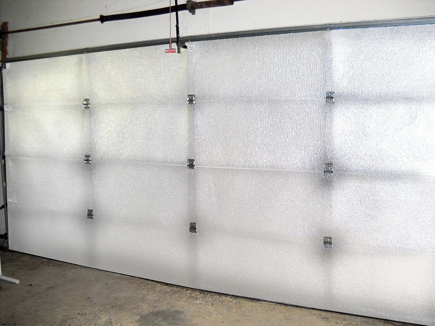 NASATECH WHITE Garage Door Insulation Kit TWO CAR GARAGE DOOR 18'Wx7'H R8