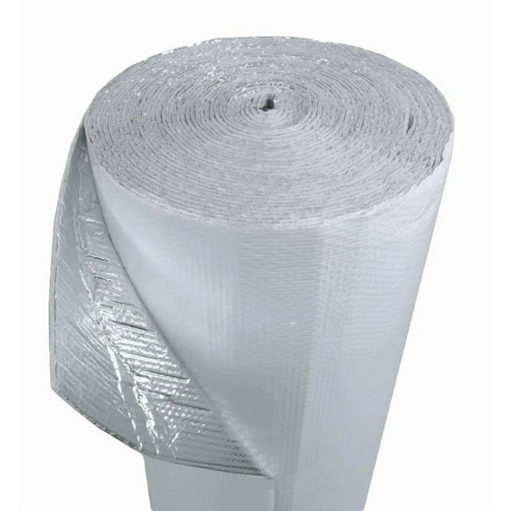 Reflective 2 Car White Poly-Foam Pre-Cut Garage Door Insulation Kit 18L x 8H