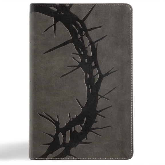 NASB Large Print Personal Size Reference Bible, Charcoal Leathertouch, (Hardcover)