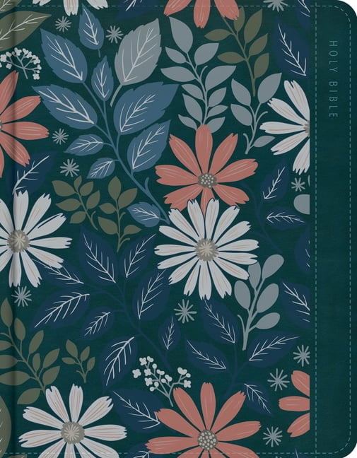 NASB Notetaking Bible, Large Print Edition, Teal Floral Leathertouch, (Hardcover)