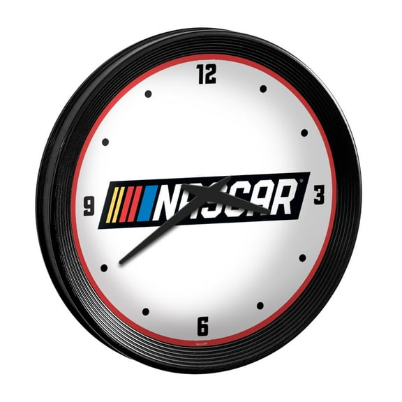 NASCAR 15" Ribbed Frame Wall Clock