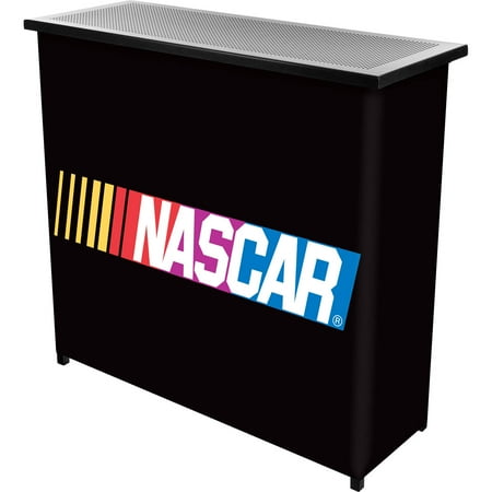 NASCAR Portable Bar Indoor Outdoor, Pop-Up Drink Station Patio, Garage or Man Cave Accessories - Black, White, Yellow, Red, Blue
