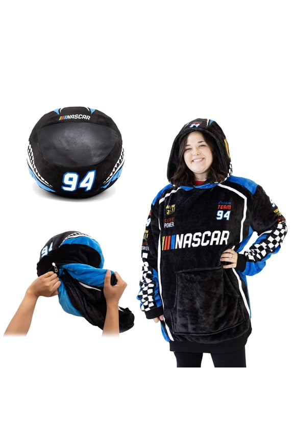 NASCAR | Black Racing Suit Snugible 2-in-1 Blanket Hoodie Pillow