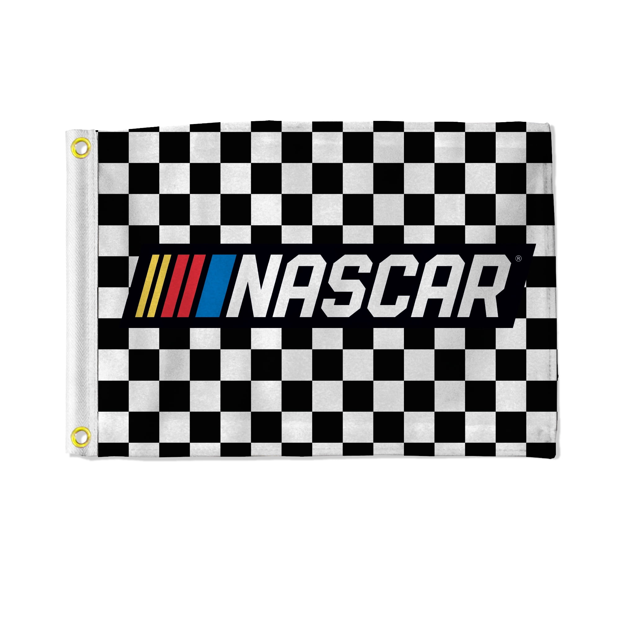 NASCAR Black and White Checkered Polyester Boat Flag