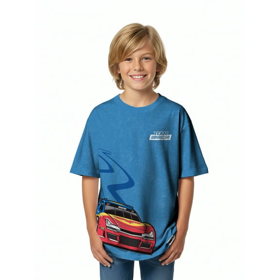 NASCAR, Boys' Mineral Wash Graphic T-Shirt, Sizes 4-18