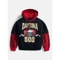 thumbnail image 1 of NASCAR Boys Layer Look Embroidered Hoodie, Sizes XS 4/5-XL 14/16, 1 of 3