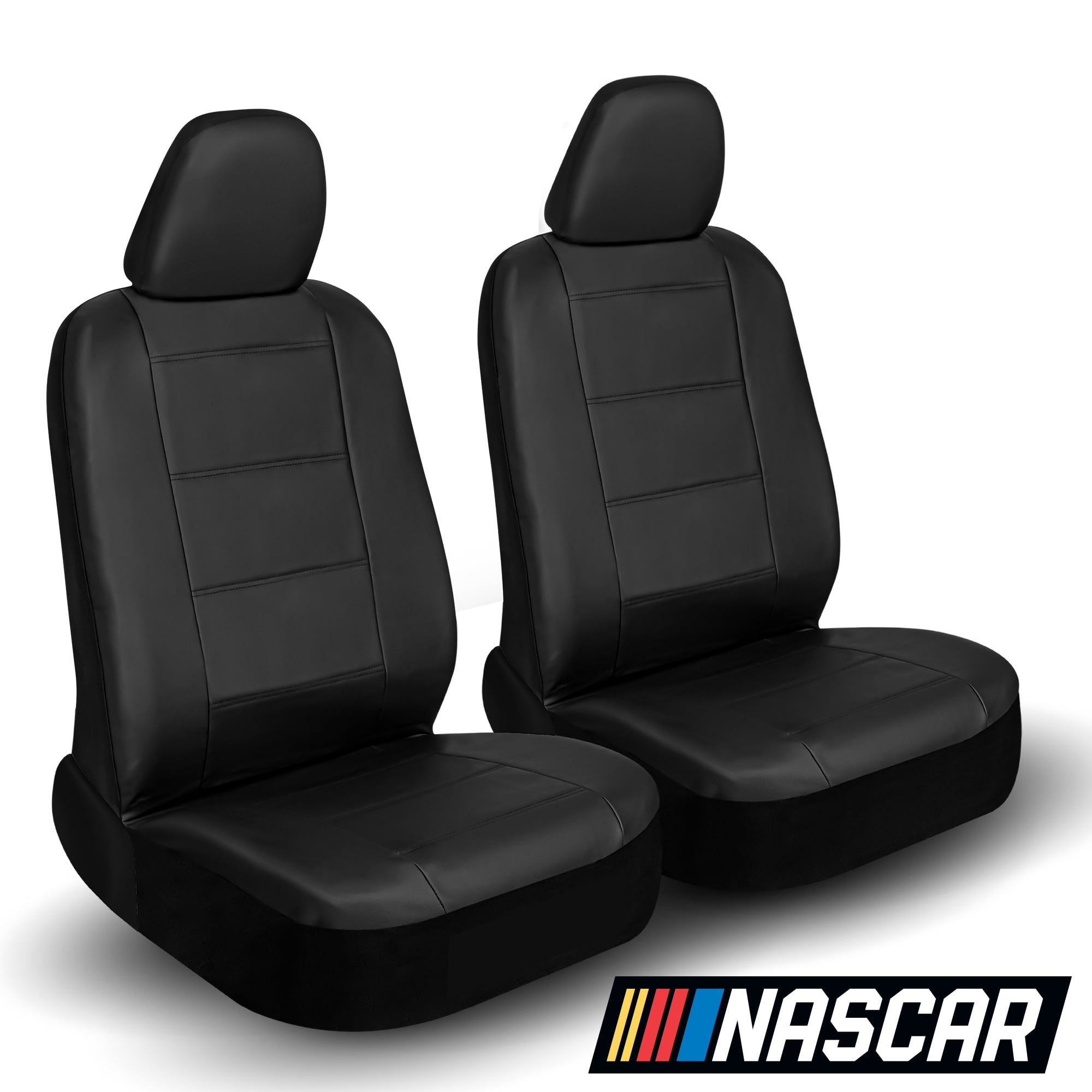 NASCAR Car Seat Cover Set | Durable, Foam-Padded Design for Cars, SUVs, & Trucks | 6-Piece Front Automotive Seat Covers | Airbag Compatible Covers
