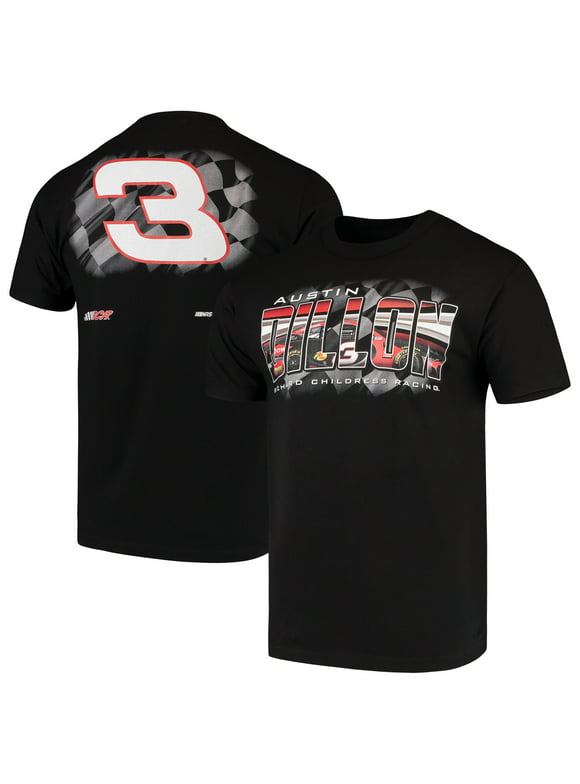 NASCAR Checkered Flag Austin Dillon T-Shirt - Black