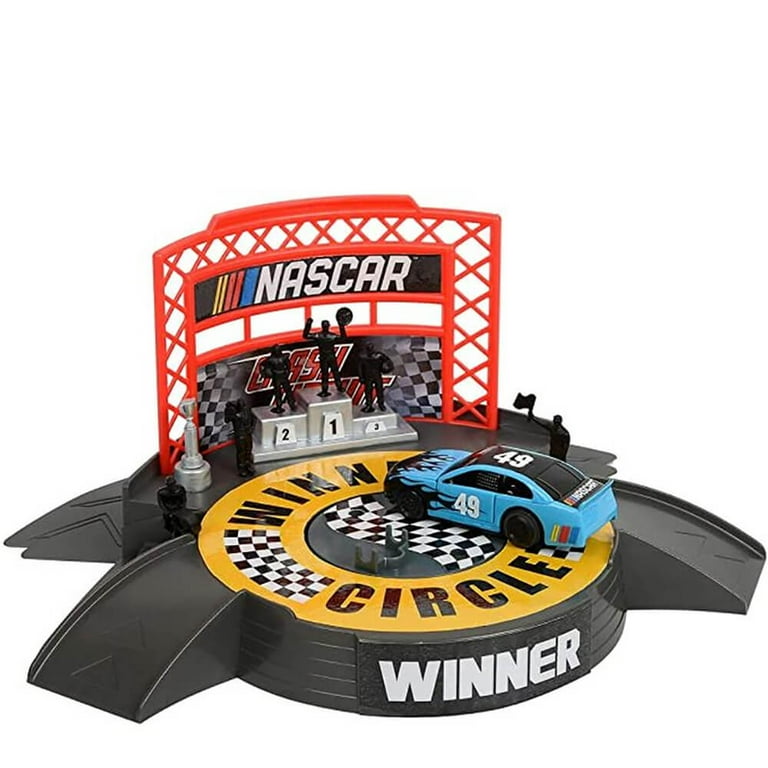 TEAM NASCAR Cars Set Toy: Short Track Speedway Crash Circuit