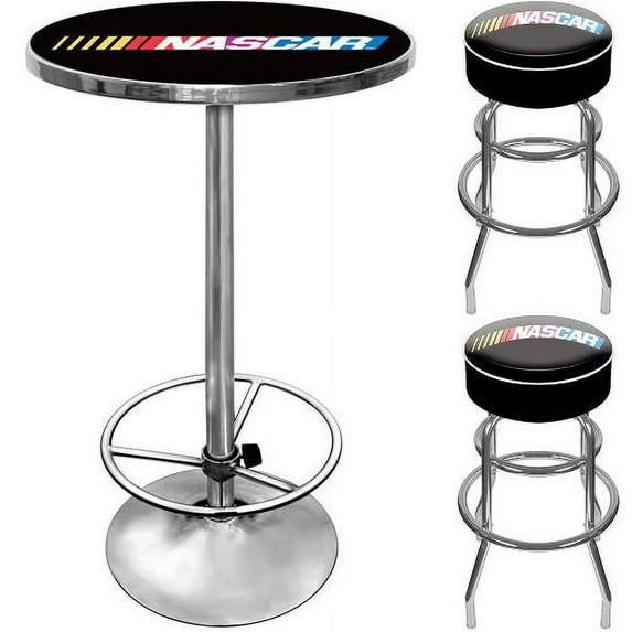 NASCAR Gameroom Combo - 2 Bar Stools and Table Set