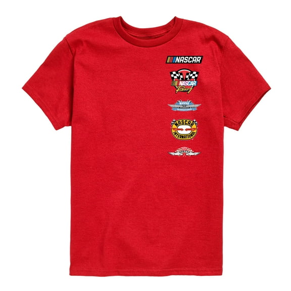 NASCAR - Historical Logos Stacked - Kids Youth Short Sleeve Graphic T-Shirt