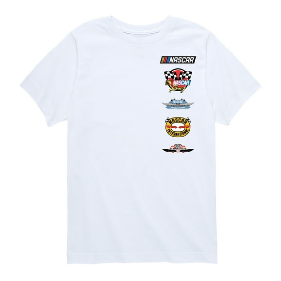 NASCAR - Historical Logos Stacked - Kids Youth Short Sleeve Graphic T-Shirt