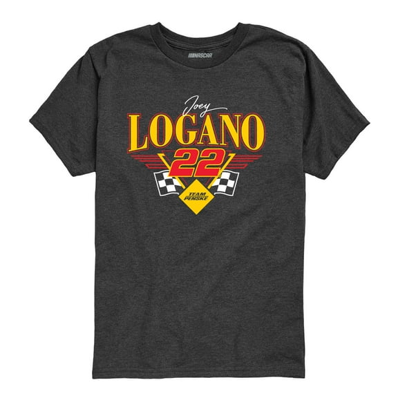 NASCAR - Joey Logano Triangle Wings - Kids Youth Short Sleeve Graphic T-Shirt