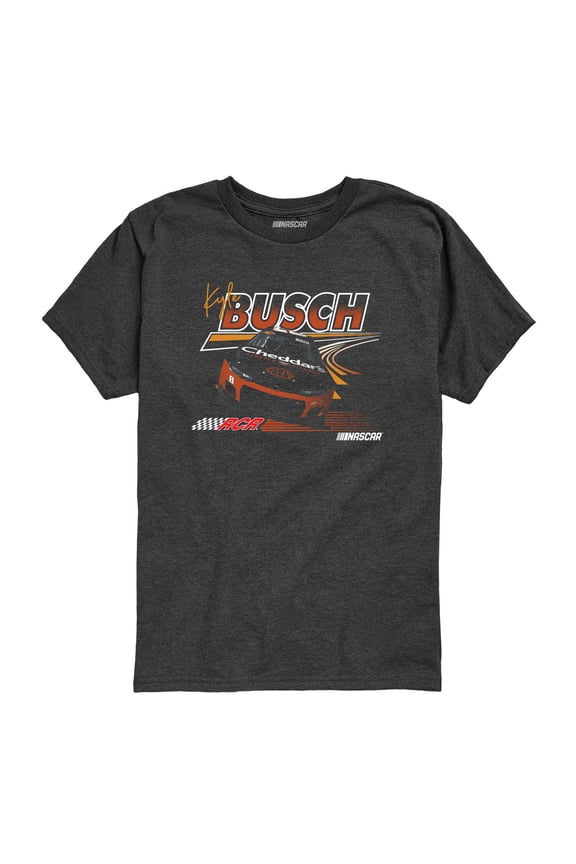 - Kyle Busch Race Lines - Kids Youth Short Sleeve Graphic T-Shirt