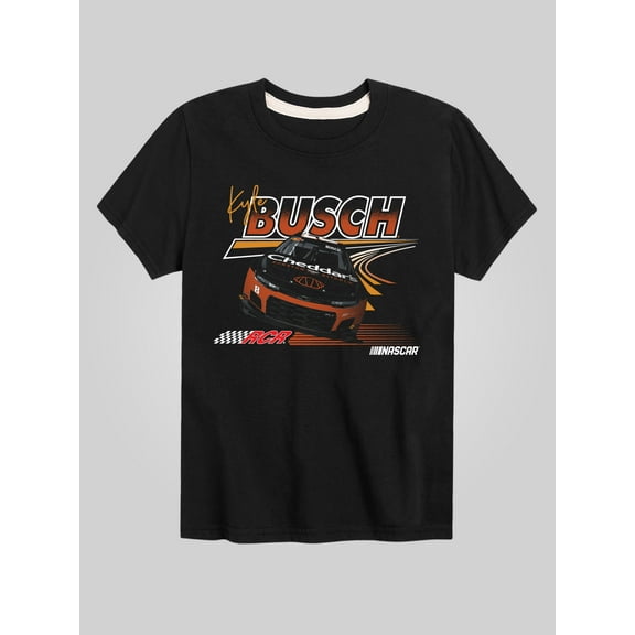 NASCAR - Kyle Busch Race Lines - Kids Youth Short Sleeve Graphic T-Shirt