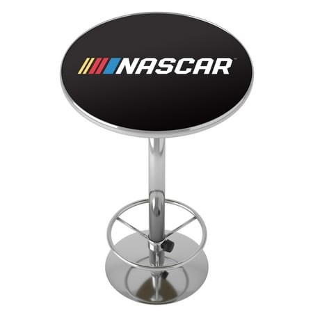 NASCAR Chrome Pub Table - Black, White, Yellow, Red, Blue